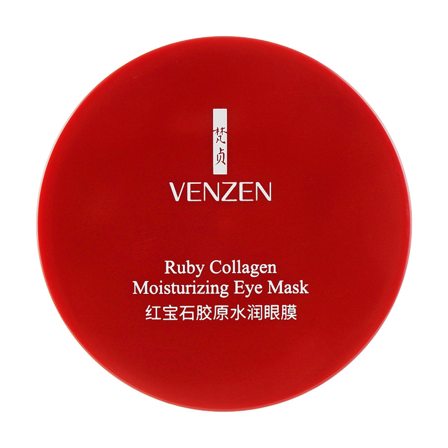 Гідрогелеві патчі для шкіри навколо очей Venzen Ruby Collagen Moisturizing Eye Mask з екстрактом бурих водоростей, 60 шт